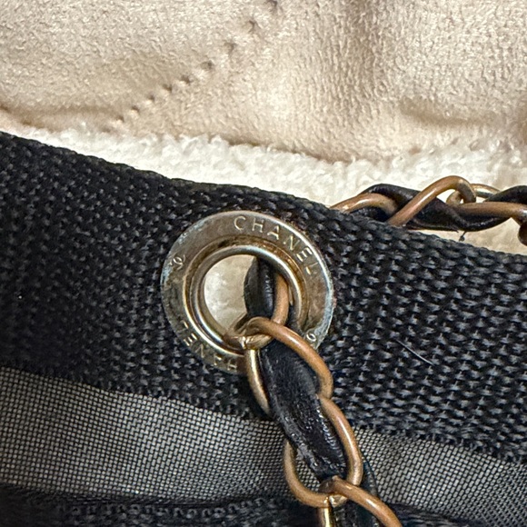 CHANEL Black Mesh Tote Fair Condition - Picture 6 of 13